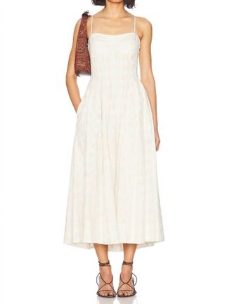 SIMKHAI Kittiya Midi Dress In Sand