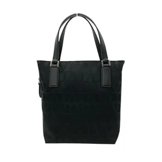 Valentino Black Leather Handbag Shoulder Bag Tote Bag (Pre-Owned)