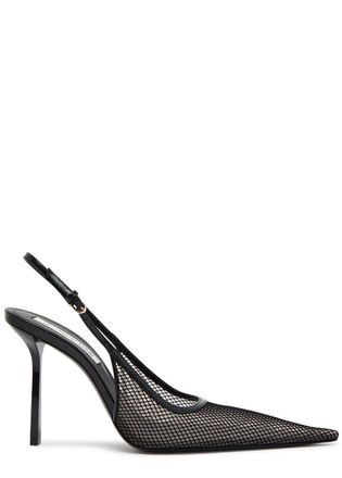 Victoria Beckham 100 Mesh Slingback Pumps - Black