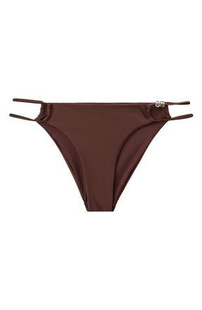 Mango Beaded Bikini Bottoms in Russet at Nordstrom, Size X-Small