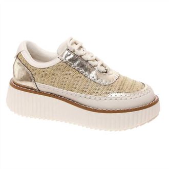 Pierre Dumas Womens Platform Sneaker In Gold