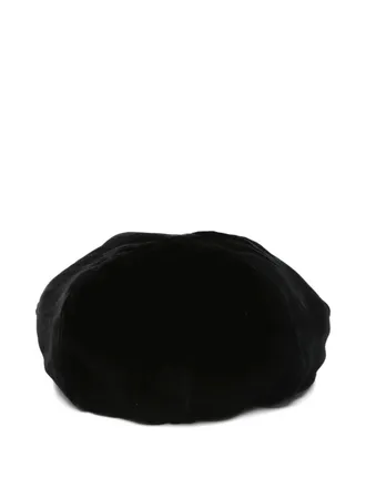Emporio Armani velvet beret - women - Cupro/Polyester/Viscose - M/L - Black