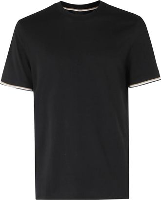 HUGO BOSS Thompson 04 T-Shirt - Heren - T-shirts - Zwart - L - Katoen - Tops