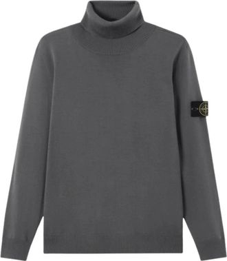 Stone Island Turtlenecks, male, Gray, Size: XL Turtleneck Sweater