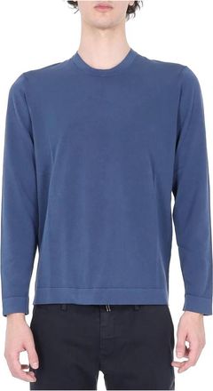 Drumohr Long Sleeve Top - Heren - Longsleeves - Blauw - 2XL - Katoen - Tops