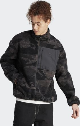 adidas Originals ADIDAS Originals Mens Graphics Camo Reversible Fleece Jacket - Black Recycled Material - Size 2XL