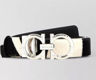 Ferragamo calf hair leather reversible belt