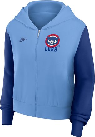 Nike Chicago Cubs Cooperstown Nike Womens MLB Full-Zip Hoodie in Blue | 035D006PC78-NCX