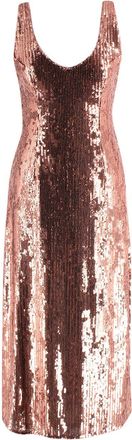 Galvan Rose Gold Mirror Sequin Valletta Dress Size XS
