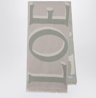 Loewe Beige wool and cashmere scarf