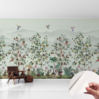 Tulup Carta Da Parati Autoadesiva - Fotomurale - Decorazione Parete - Murale - Adesivo Da Muro - Alberi Esotici 416x254 Cm