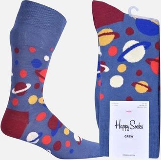 Happy Socks Mens The Milkyway Socks, Teal/multi - Blue - Size: 10/9.5/9/10.5/11/11.5/12/12.5