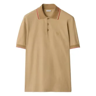 Burberry Logo Collar Cotton Polo Shirt, Size Small