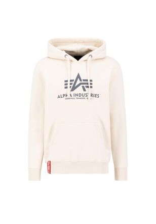 Alpha Industries Hoodie ALPHA INDUSTRIES Basic Hoodie BL, Herren, Gr. S, weiss (jet stream wei&szlig;), Obermaterial: 80% Baumwolle, 20% Polyester, regular fit, Sweatshirts 