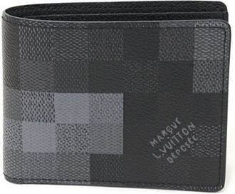Louis Vuitton Black Canvas Leather Bill Wallet (Bi-Fold) (Pre-Owned)