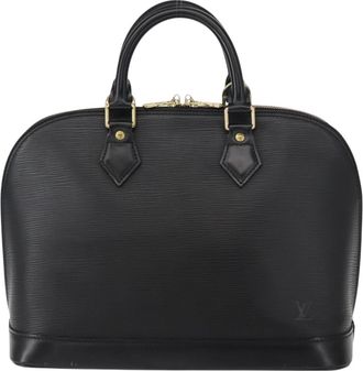 Louis Vuitton Alma Handbag Epi Leather Black Leather Handbag (Pre-Owned)