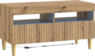 vidaXL Mueble De Tv Led Roble Artisan Madera De Ingenier&iacute;a Vidaxl