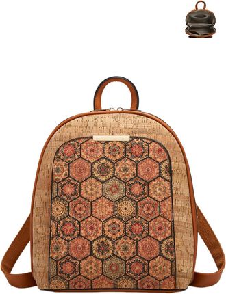 Generic Cork Backpack for Women Bohemian Style Vintage Crossbody Handbag Hobo Satchel Purse for Travel, C-1