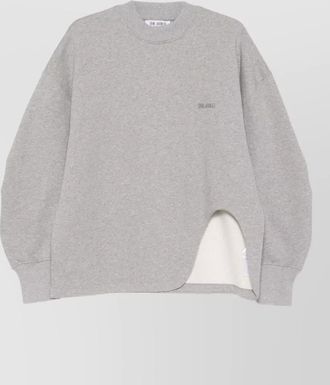 The Attico crew neck cutout long sleeve knit top