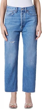 A Gold E 90s Crop Mid Rise Straight Jeans In Shrine