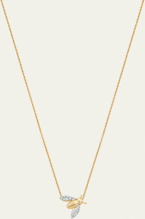 Sara Weinstock 18K Two-Tone Gold Queen Bee Diamond Petite Pendant Necklace, 16L