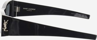 Saint Laurent Womens Logo Sunglasses Black Acetate