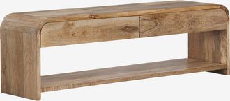 Sklum Mueble Tv 165x40 Cm Con Almacenaje En Madera De Mango Shelby Sklum