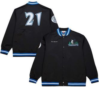 Mitchell & Ness Mens Mitchell & Ness Kevin Garnett Black Minnesota Timberwolves NBA Legends Full-Snap Satin Jacket at Nordstrom, Size X-Large