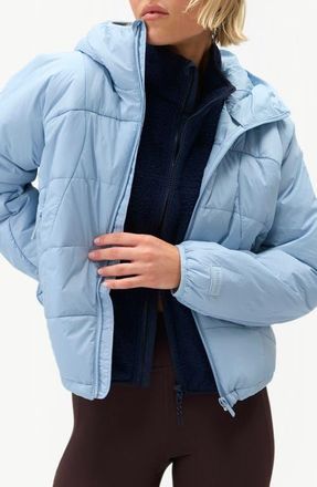 Halfdays Claude Water Repellent Quilted Puffer Jacket in Blue Fog at Nordstrom, Size X-Small