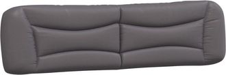 vidaXL Cabecero De Cama Acolchado Cuero Sint&eacute;tico Gris 200 Cm Vidaxl