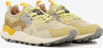 Flower Mountain Yamano 3 suede / nylon pale yellow / light beige / off white