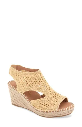 Gentle Souls Cody Cutout Espadrille Wedge Sandal in Natural Knit at Nordstrom, Size 5.5