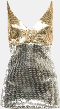 Victoria Beckham Gold/silver Sequin Cami Top