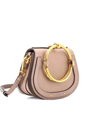 Chlo&eacute; Nile leren kleine crossbodytas - Grijs