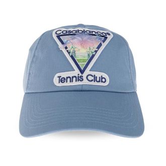Casablanca Tennis Club Baseball Cap - unisex - Petten - Blauw - ONE Size - Katoen - Accessoires