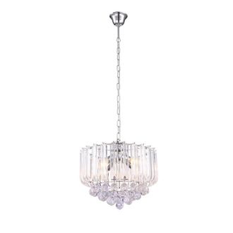 Netlighting Minnesota Pendant Ceiling Light Chrome 4x E14 in Grey