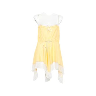 Saint Laurent Lace-detail Strapless Mini Dress