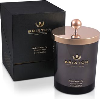 OEM Vela Arom&aacute;tica En Vaso Brixton De 450 G, &Aacute;mbar E Higo Negro, Homms