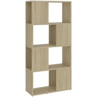 vidaXL Vidaxl - Librería separador contrachapada roble Sonoma 60x24x124,5 cm