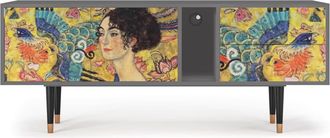 StoryZ Mueble de TV amarillo 2 cajones y 2 puertas L 170 cm