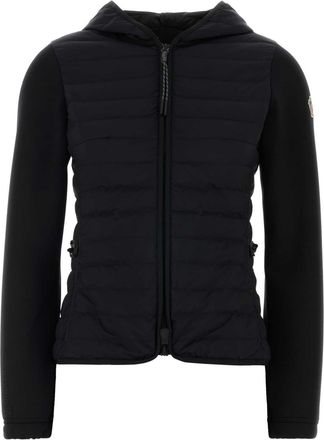 Moncler Black Stretch Polyester Blend Jacket