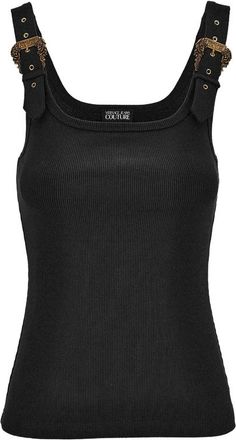 Versace Jeans Couture Ribbed-knit Buckle Tank Top