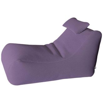 Dmora Pouf Abuli, Poltrona multiuso, Poltroncina sacco, Pouf poggiapiedi, Made in Italy, 70x120 h65 cm, Viola - Dmora
