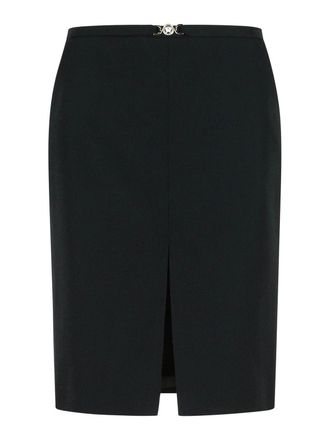 Versace Black Virgin Wool Skirt
