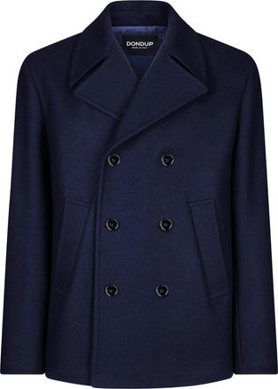 Dondup Double-Breasted Wool-Cashmere Jacket With Notched Lapel