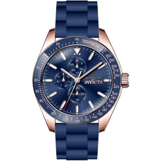 Invicta Aviator GMT Blue Dial Blue Silicone Mens Watch 38406
