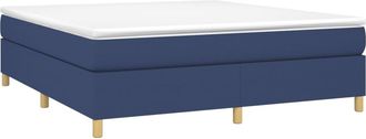 vidaXL Vidaxl - Cama Box Spring Con Colch&oacute;n Tela Azul 180x200 Cm