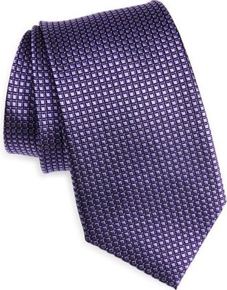 Nordstrom Textured Silk Tie in Purple at Nordstrom