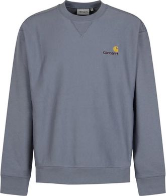 Carhartt Work in Progress American Script Sweat - Heren - Sweatshirts - Blauw - M - Hoodies & sweatvesten
