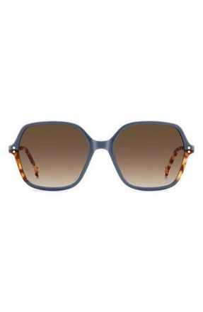 Carolina Herrera Her 0278/S 56mm Gradient Square Sunglasses in Blue at Nordstrom Rack